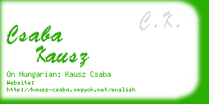 csaba kausz business card